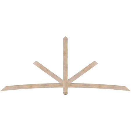 Ekena Millwork Alberta Smooth Timber Gable Bracket, Douglas Fir, 108"W x 45"H x 3 1/2"D x 3 1/2"F, 10/12 Pitch GBW108X45X0404ALB00SDF